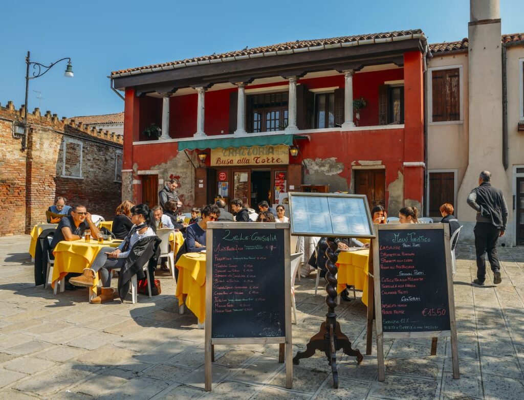 dónde comer en murano burano torcello